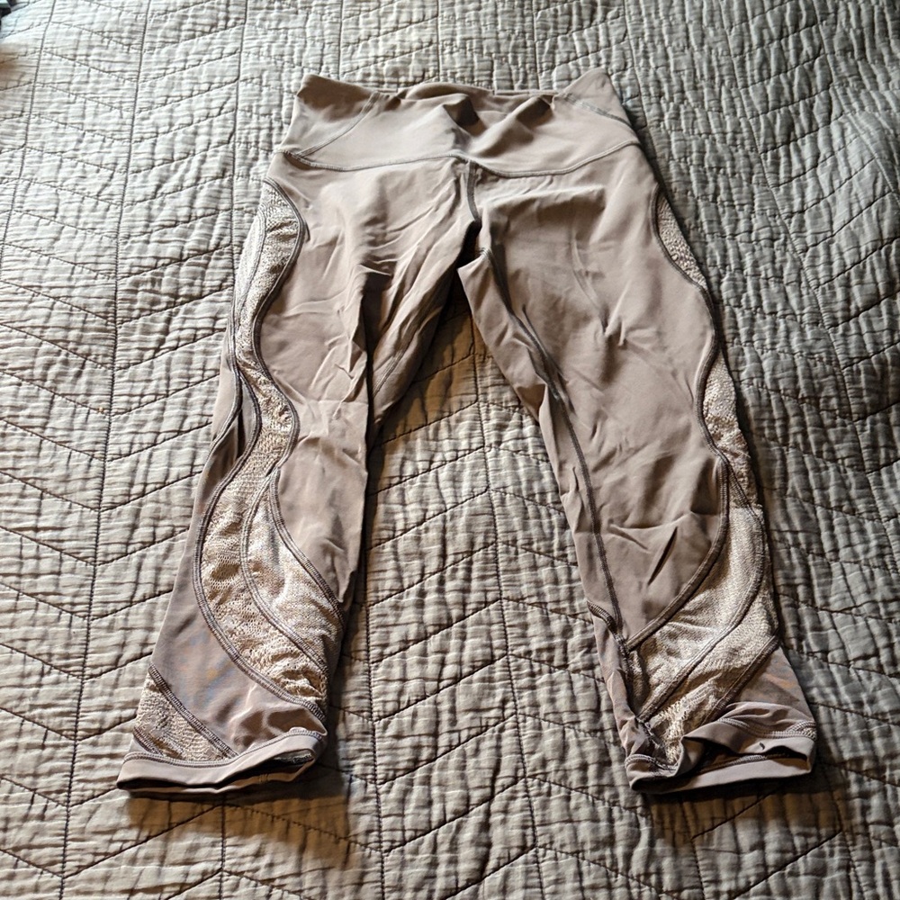 Grey Cropped Lululemon Leggings